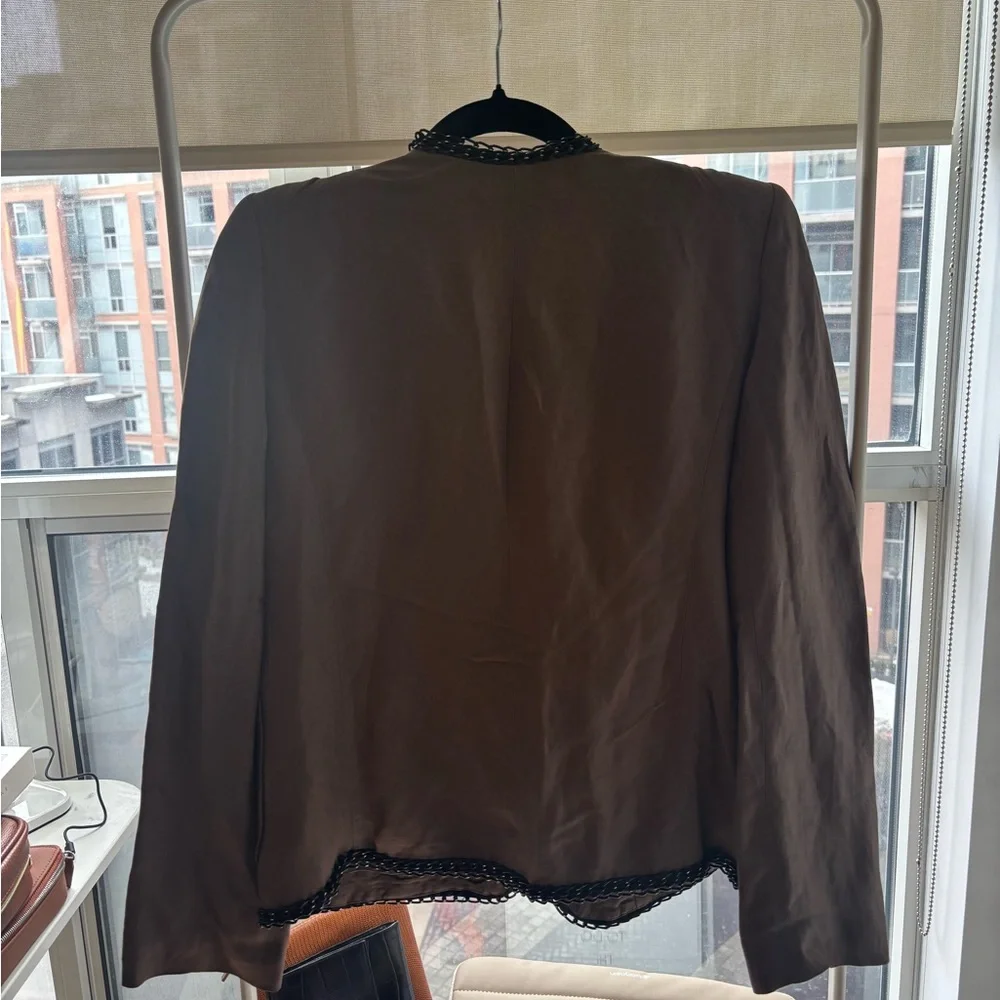 Sandro | Brown Blazer with Black Chain - Picture 3 of 6